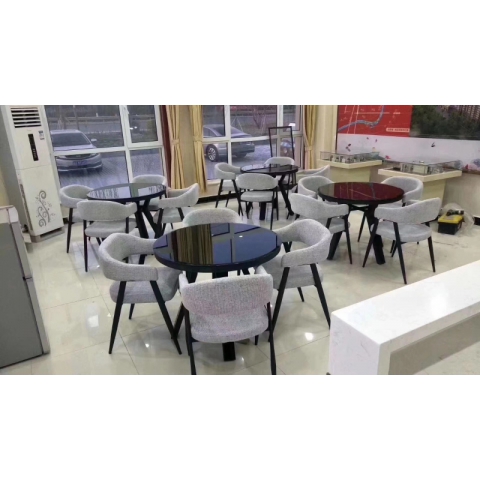 勝芳家具批發(fā)廠家，卡座，巖板桌，休閑椅，洽談桌椅，接待桌椅，咖啡桌椅組合  咖啡臺  小圓桌  三件套會客桌椅簡約現(xiàn)代時尚  漫麗家具