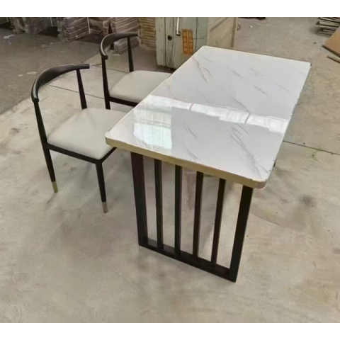 勝芳酒店家具 長(zhǎng)條桌 酒店長(zhǎng)條桌 快餐桌 巖板桌 酒店椅 快餐椅 酒店桌 桌子 酒店餐桌 丹林家具