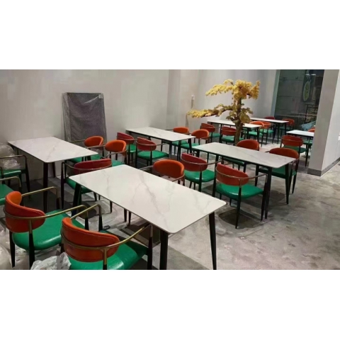 勝芳酒店家具 長(zhǎng)條桌 酒店長(zhǎng)條桌 快餐桌 巖板桌 酒店椅 快餐椅 酒店桌 桌子 酒店餐桌 丹林家具