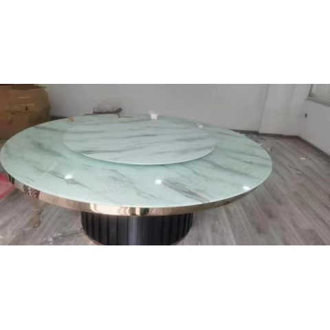 勝芳酒店家具批發(fā) 鋼化玻璃餐桌 玻璃大圓桌 巖板餐桌 電動大圓桌 家用餐桌 酒店電動大圓桌 飯店桌椅  鑫尚誠酒店家具