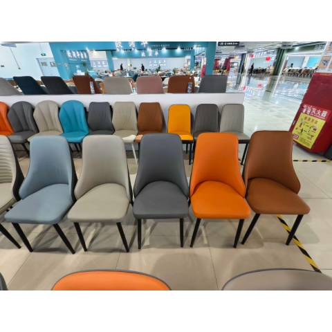 勝芳家具批發(fā) 輕奢家用餐椅 北歐簡約靠背椅 餐廳椅子 咖啡休閑椅 軟包椅 現(xiàn)代 酒店椅子 銘達家具
