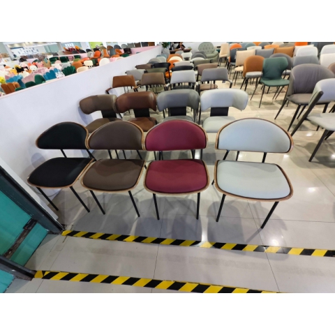 勝芳家具批發(fā) 輕奢家用餐椅 靠背椅 餐椅 咖啡休閑椅 軟包椅  皮革椅 現(xiàn)代 酒店椅子 銘達(dá)家具