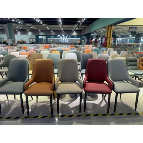 勝芳家具批發(fā) 輕奢家用餐椅 北歐簡約靠背椅 餐廳椅子 咖啡休閑椅 軟包椅 現(xiàn)代 酒店椅子 銘達(dá)家具