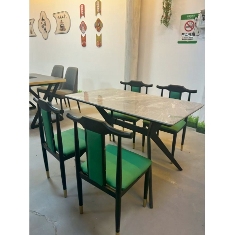 勝芳餐椅餐椅批發(fā) 餐桌椅 酒店椅 酒店桌 巖板餐桌 巖板桌 鐵藝椅子 酒店椅 普沃達(dá)家具