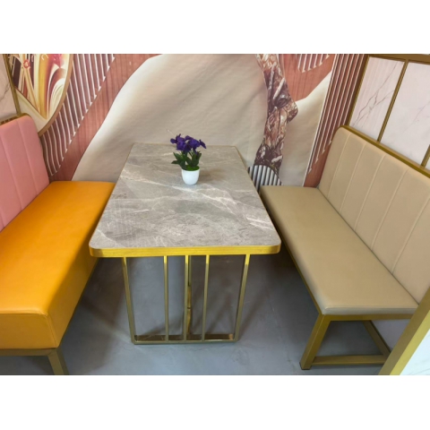 勝芳餐椅餐椅批發(fā) 餐桌椅 酒店桌 巖板餐桌 巖板桌 卡座 普沃達(dá)家具