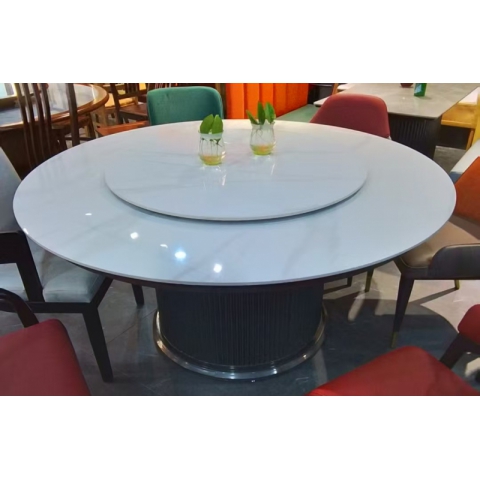 勝芳巖板大圓桌批發(fā) 酒店電動(dòng)餐桌 巖板餐桌 火鍋?zhàn)雷? 手動(dòng)大圓桌 酒店圓桌 飯店餐桌椅 轉(zhuǎn)盤桌  全程酒店家具