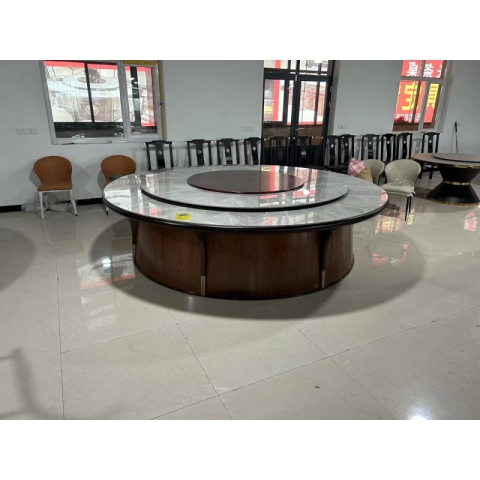 勝芳酒店圓桌批發(fā) 新中式酒店桌 大圓桌 巖板桌 飯店包廂圓桌 酒店餐桌 帶轉(zhuǎn)盤餐桌 帶轉(zhuǎn)盤圓桌 匯峰酒店家具